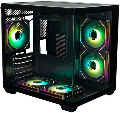 Корпус XASTRA QW400M 5ARGB-C6-AC QW400M-5FM12A-C6-AC (черный) - фото5