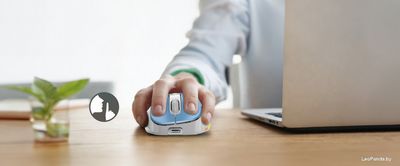 Мышь Genius Ergo 9000S Pro (голубой) - фото5