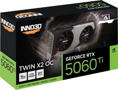 Видеокарта Inno3D GeForce RTX 5060 Ti 16GB Twin X2 OC N506T2-16D7X-191073N - фото3