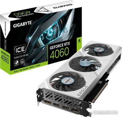 Видеокарта Gigabyte GeForce RTX 4060 Eagle OC Ice 8G GV-N4060EAGLEOC ICE-8GD - фото3