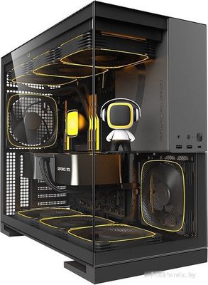 Корпус Geometric Future Model 5 5FAN (черный/серый) - фото5