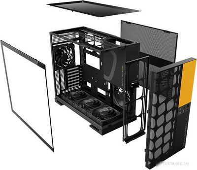 Корпус Geometric Future Model 5 Vent 5FAN (черный/желтый) - фото5