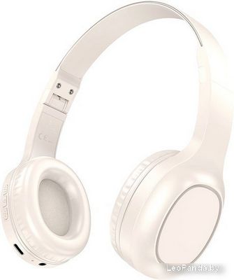 Наушники Hoco W46 (молочный) - фото
