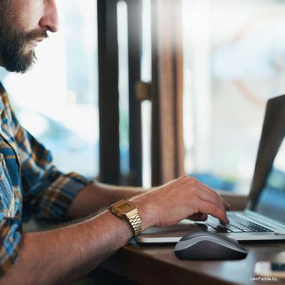 Мышь Logitech M185 (черный/синий) - фото5