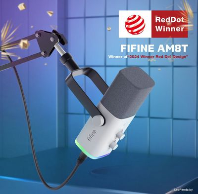 Проводной микрофон FIFINE AM8T (белый) - фото2