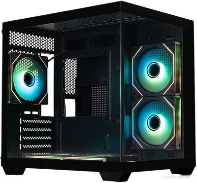 Корпус XASTRA QW400M 5ARGB-C6-AC QW400M-5FM12A-C6-AC (черный) - фото