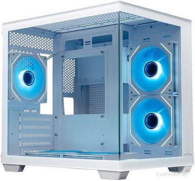 Корпус XASTRA QW400M 5ARGB-C6-AC WH QW400M-5FM12A-C6-AC-WH (белый) - фото2