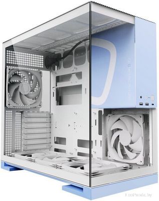 Корпус Geometric Future Model 5 5FAN (белый/голубой) - фото