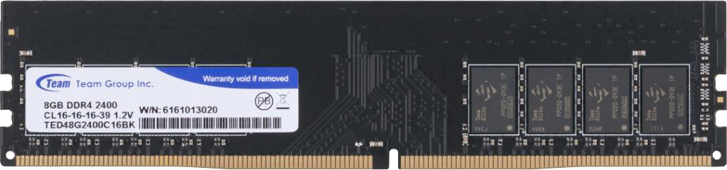 Оперативная память Team Elite 8GB DDR4 PC4-19200 [TED48G2400C1601] - фото