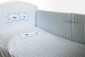 Постельное белье Lappetti Тигрята 6027 (голубой) 112х147 6 предметов - фото