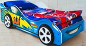 Кровать-машина Бельмарко Тачка 160x70 (синий) - фото