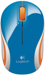 Мышь Logitech Wireless Mini Mouse M187 (голубой) [910-002733] - фото