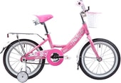 Детский велосипед Novatrack Girlish line 16 (розовый/белый, 2019) - фото