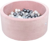 Сухой бассейн Misioo 90x40 200 шаров (светло-розовый вельвет) - фото