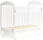 Классическая детская кроватка Bambini М 01.10.19 (белый) - фото