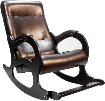 Кресло-качалка Бастион 2 с подножкой (темно-коричневый) - фото