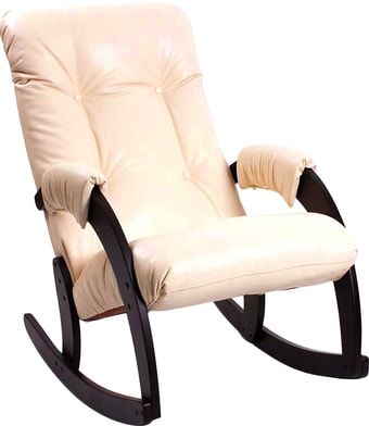 Кресло-качалка Комфорт 67 (венге/polaris beige) - фото