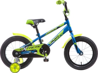 Детский велосипед Novatrack Extreme 14 (синий/зеленый, 2019) - фото