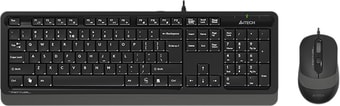 Клавиатура + мышь A4Tech Fstyler F1010 (черный/серый) - фото