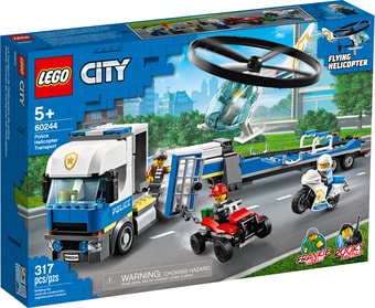 Конструктор LEGO City 60244 Полицейский вертолетный транспорт - фото