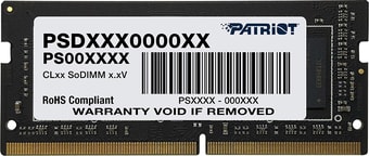 Оперативная память Patriot Signature Line 4GB SODIMM DDR4 PC4-21300 PSD44G266681S - фото