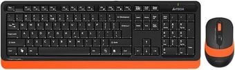 Клавиатура + мышь A4Tech Fstyler FG1010 (черный/оранжевый) - фото
