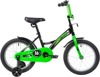 Детский велосипед Novatrack Strike 16 2020 163STRIKE.BKG20 (черный/зеленый) - фото