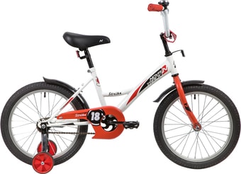 Детский велосипед Novatrack Strike 18 2020 183STRIKE.WTR20 (белый/красный) - фото