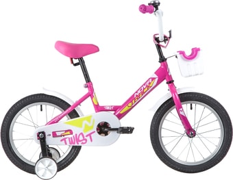 Детский велосипед Novatrack Twist New 16 2020 161TWIST.PN20 (розовый/белый) - фото