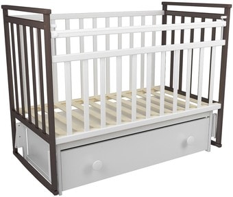 Классическая детская кроватка ФА-Мебель Дарья 1 (венге/белый) - фото