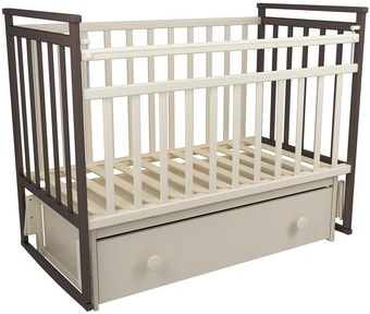 Классическая детская кроватка ФА-Мебель Дарья 1 (венге/слоновая кость) - фото