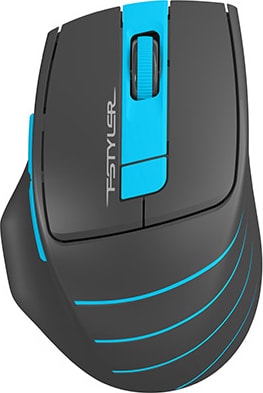Мышь A4Tech Fstyler FG30S (черный/голубой) - фото