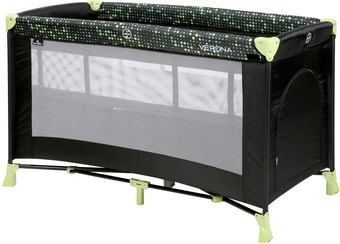 Манеж-кровать Lorelli Verona 2 Layers 2020 (black&green dots) - фото