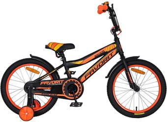 Детский велосипед Favorit Biker 18 2020 (черный/оранжевый) - фото