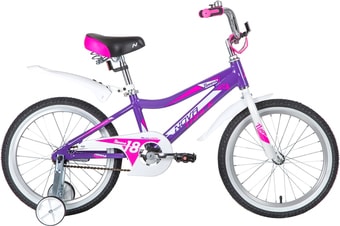 Детский велосипед Novatrack Novara 18 2020 185ANOVARA.LC20 (фиолетовый/белый) - фото