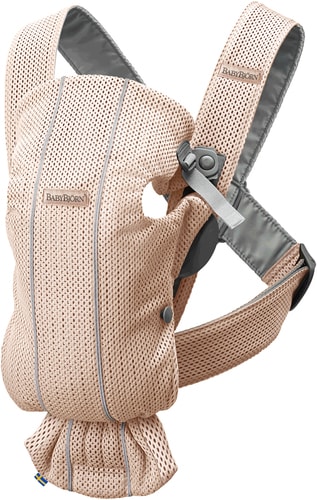 Рюкзак-переноска BabyBjorn Mini 3D Mesh (жемчужно-розовый) - фото