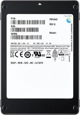 SSD Samsung PM1643a 1.92TB MZILT1T9HBJR - фото