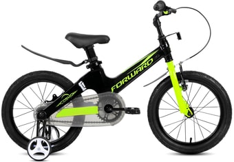 Детский велосипед Forward Cosmo 16 2021 (черный/желтый) - фото