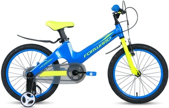 Детский велосипед Forward Cosmo 16 2.0 2021 (синий/желтый) - фото