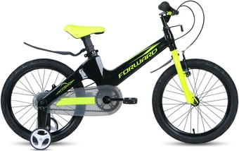 Детский велосипед Forward Cosmo 16 2.0 2021 (черный/желтый) - фото