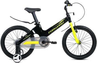 Детский велосипед Forward Cosmo 18 2021 (черный/желтый) - фото