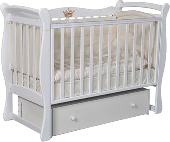 Классическая детская кроватка Антел Julia-1 (белый) - фото