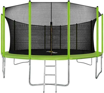 Батут Arland 16ft с внутренней сеткой и лестницей (светло-зеленый) - фото