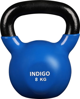Гиря Indigo IN132 8 кг (черный/синий) - фото