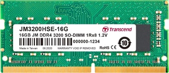 Оперативная память Transcend JetRam 16GB DDR4 SODIMM PC4-25600 JM3200HSE-16G - фото