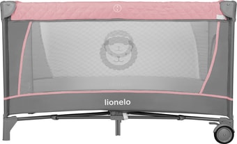 Манеж-кровать Lionelo Flower (серый/розовый) - фото
