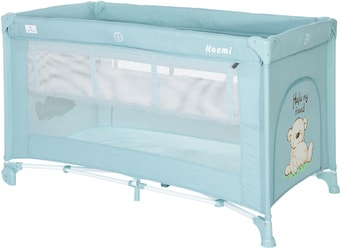 Манеж-кровать Lorelli Noemi 2 (blue surf teddy) - фото