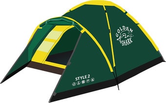 Треккинговая палатка GOLDEN SHARK Style 2 (зеленый) - фото