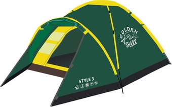 Треккинговая палатка GOLDEN SHARK Style 3 (зеленый) - фото