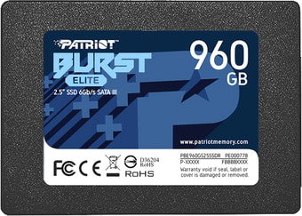 SSD Patriot Burst Elite 960GB PBE960GS25SSDR - фото